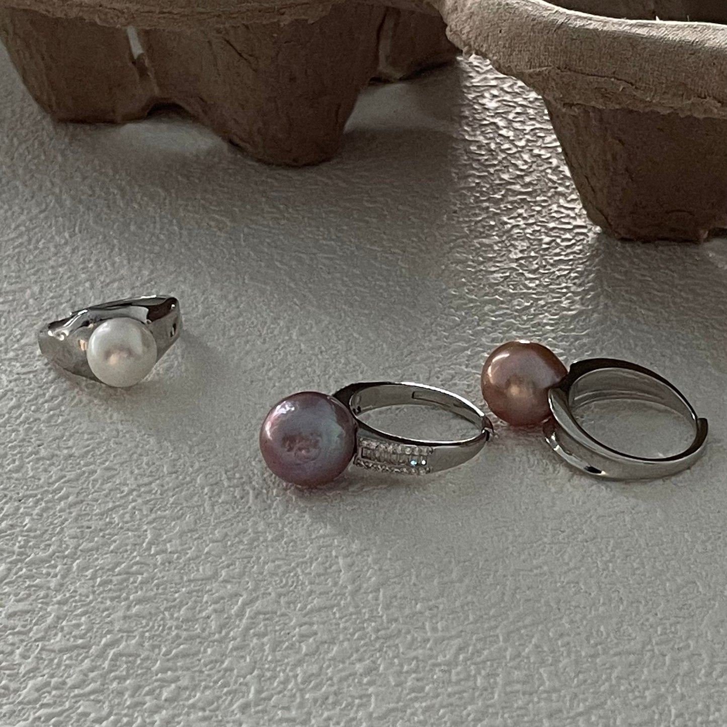 Deep Violet Freshwater Pearl Phantasm Silver Ring