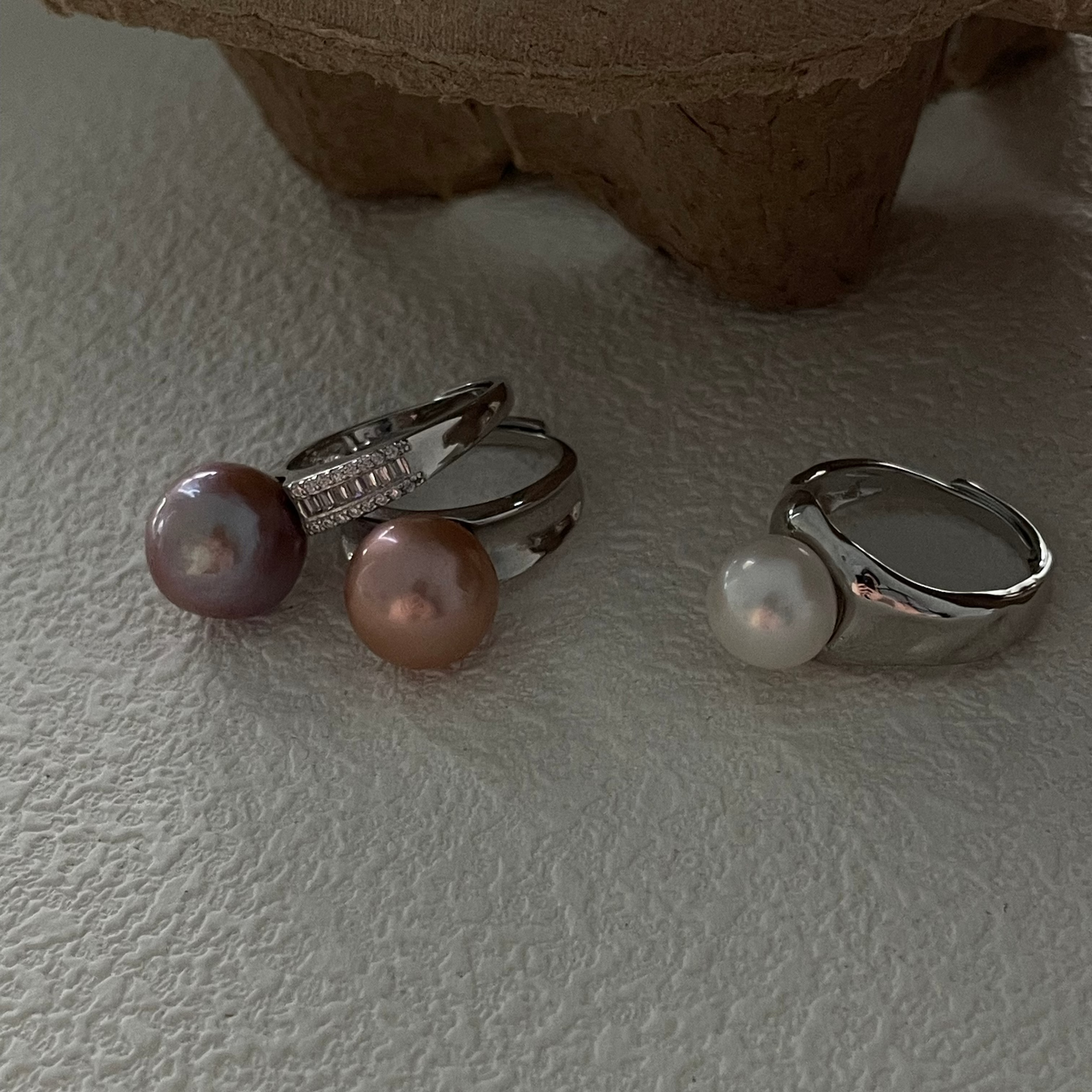 Deep Violet Freshwater Pearl Phantasm Silver Ring