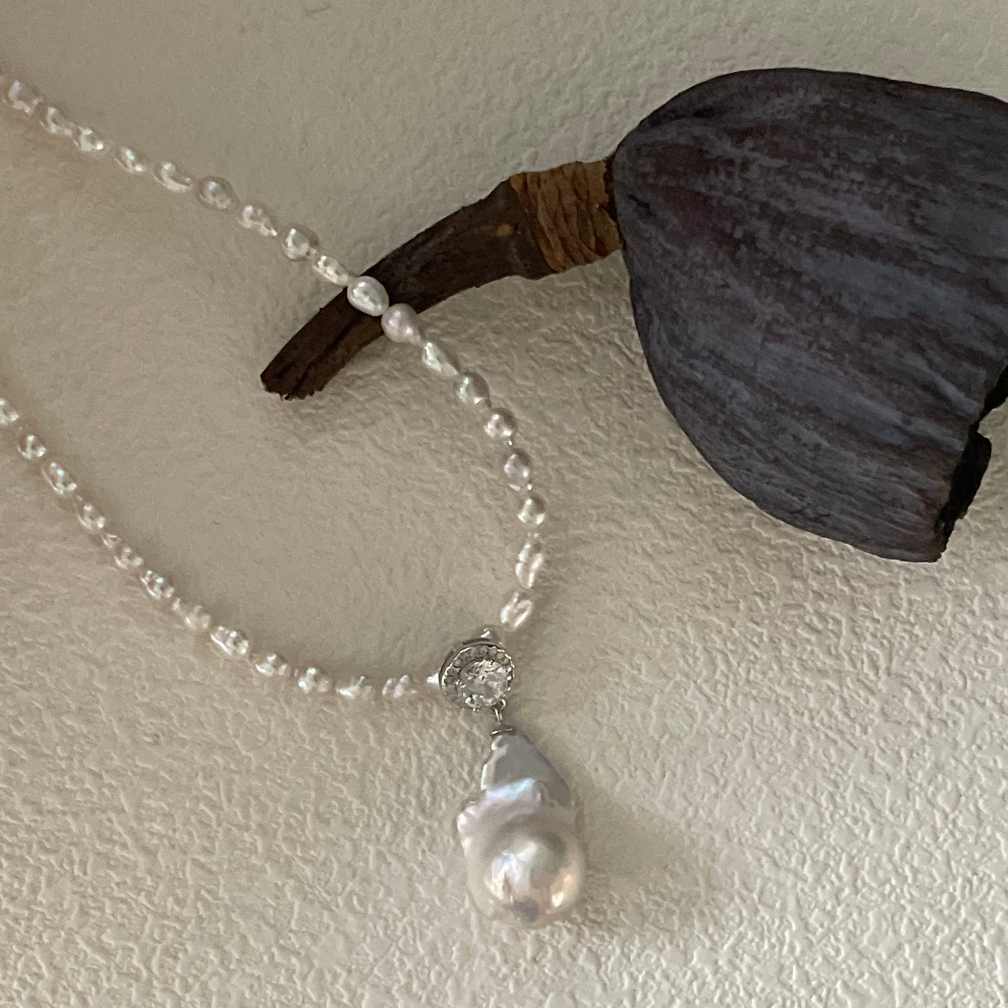 22-24mm Baroque Freshwater Pearl 'Rebirth of the Renaissance' Pendant