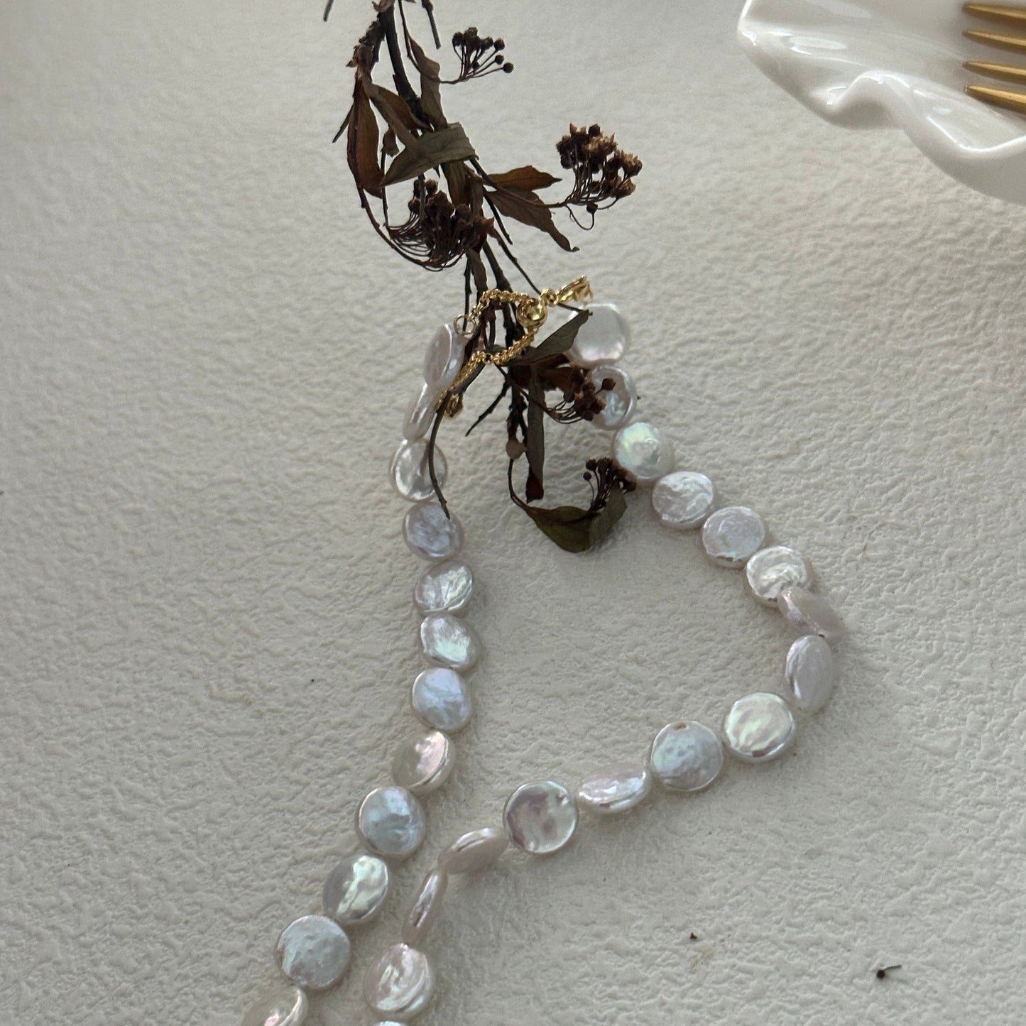 7-9mm Oblate-Shaped Baroque Freshwater Pearl Necklace