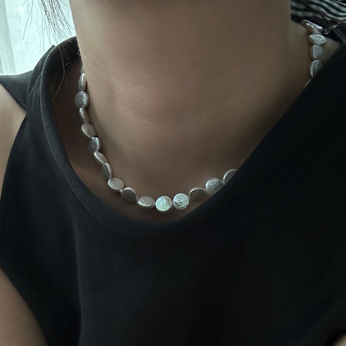 7-9mm Oblate-Shaped Baroque Freshwater Pearl Necklace