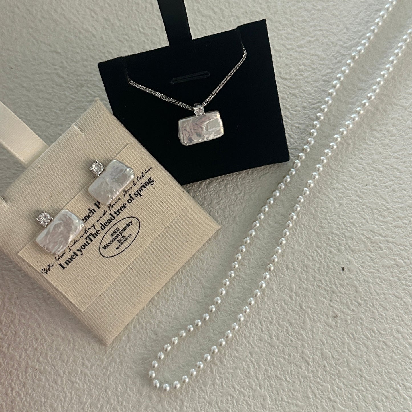 Rectangle-Shaped Baroque Freshwater Pearl Grace Necklace