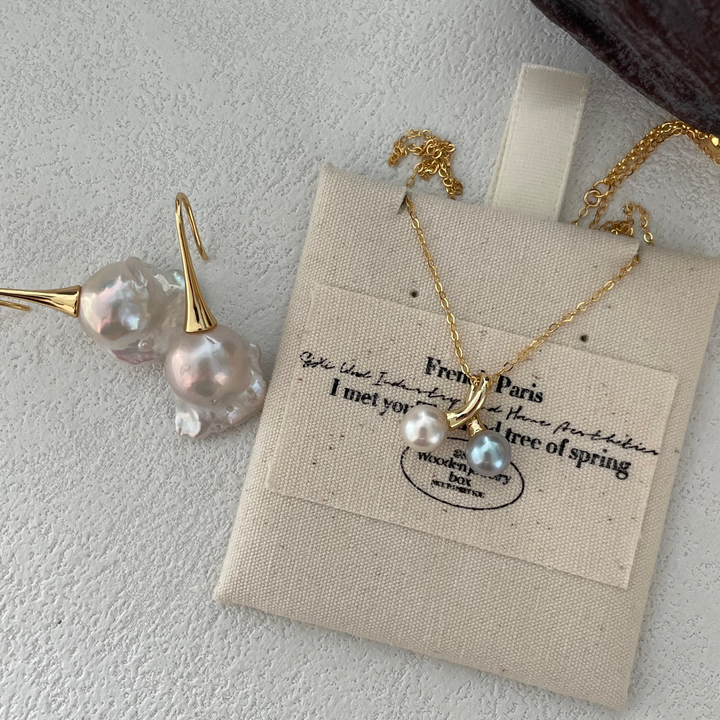 AKOYA Saltwater Pearl & Freshwater Pearl Two-Tone Mixed Necklace