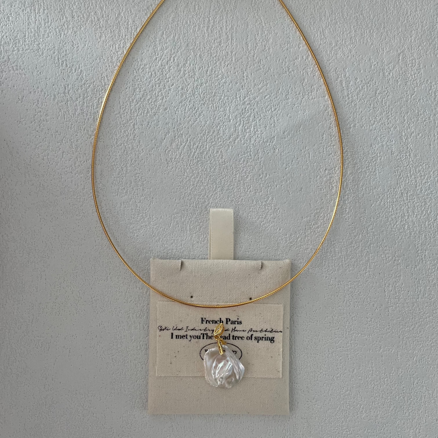 20-22mm Petal-Shaped Baroque Freshwater Pearl Gold Choker