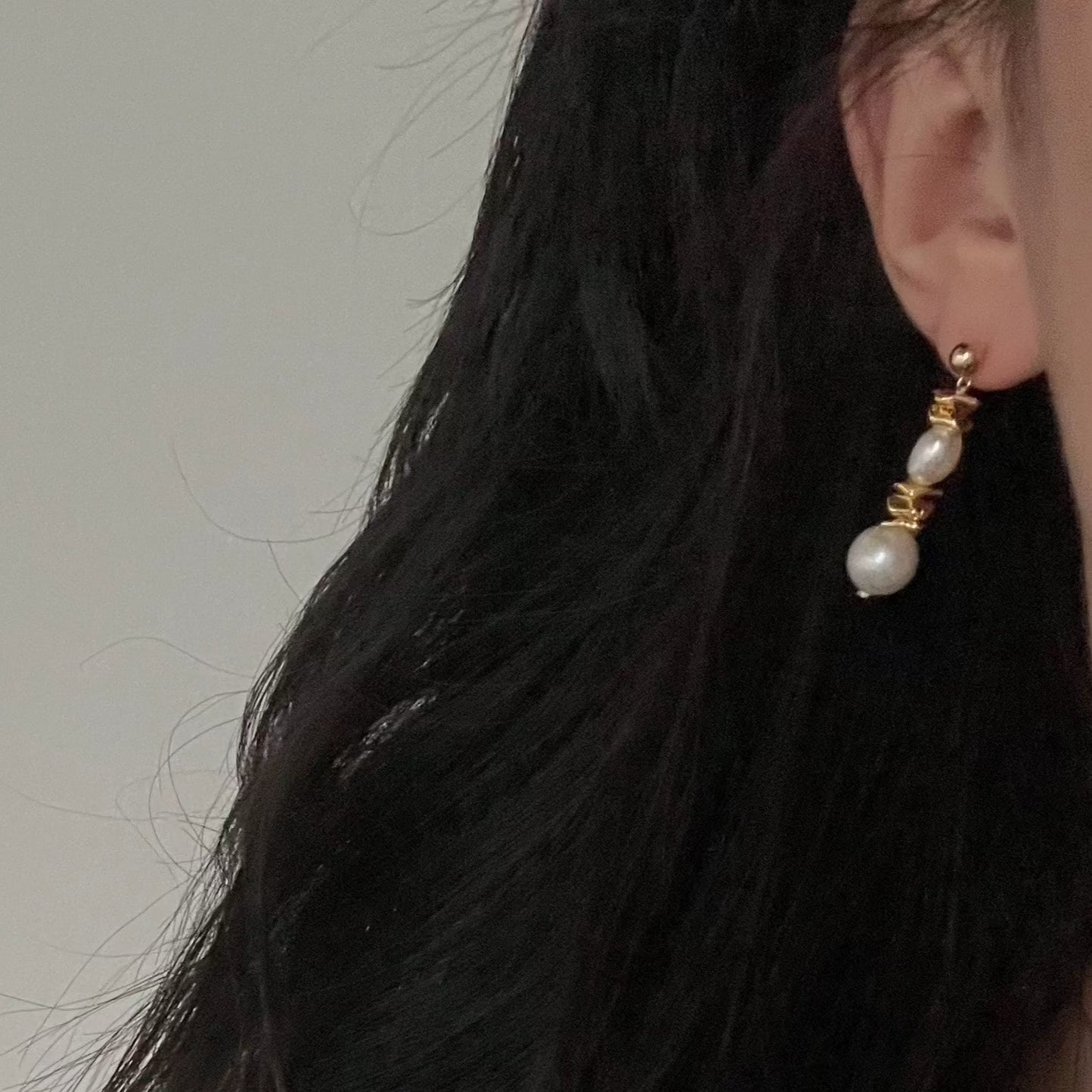 6-8mm Baroque Freshwater Pearl 'The Sun Never Sets' Drop Earrings
