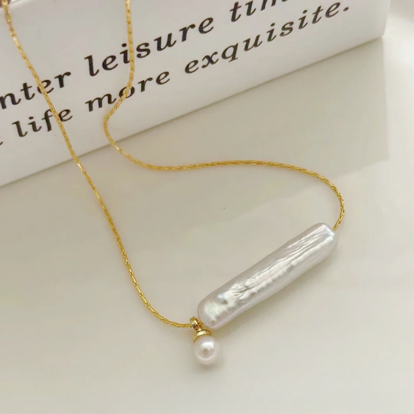 25-30mm Baroque Freshwater Pearl Small Bell Necklace