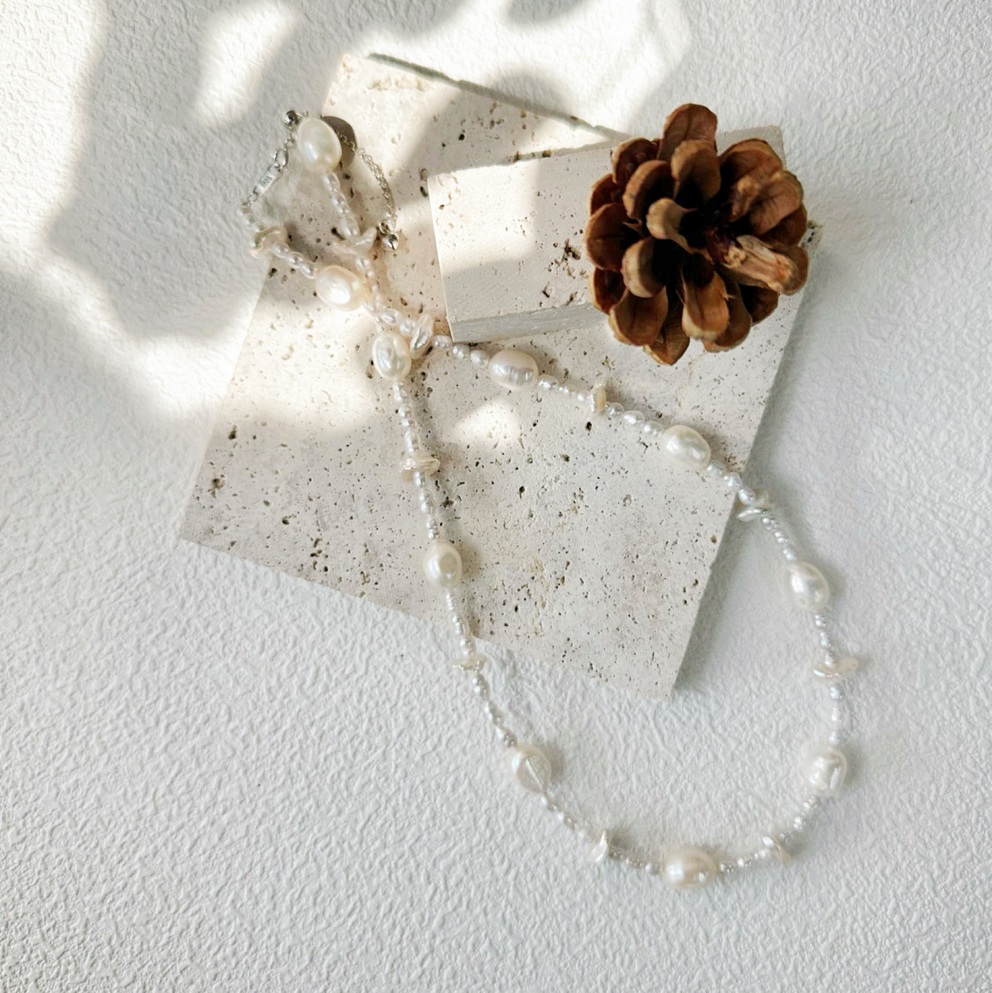 Natural Baroque Freshwater Pearl 'Starry Sky' Mixed Baroque Necklace