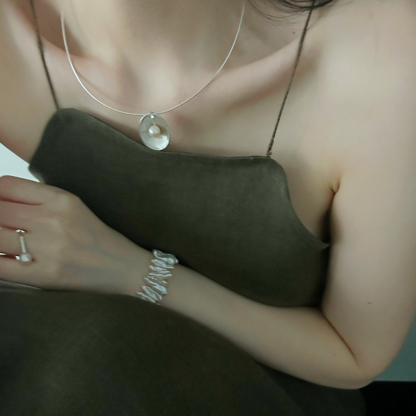 13-15mm Baroque Freshwater Pearl 'Sunflower Cluster' Bracelet