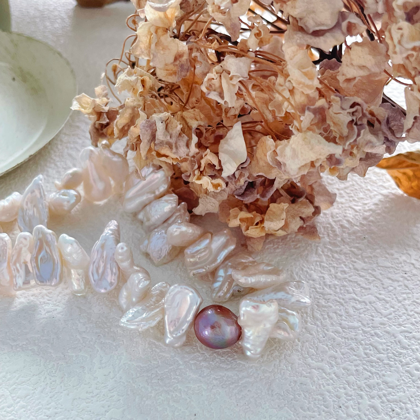 13-15mm Baroque Freshwater Pearl 'Sunflower Cluster' Choker