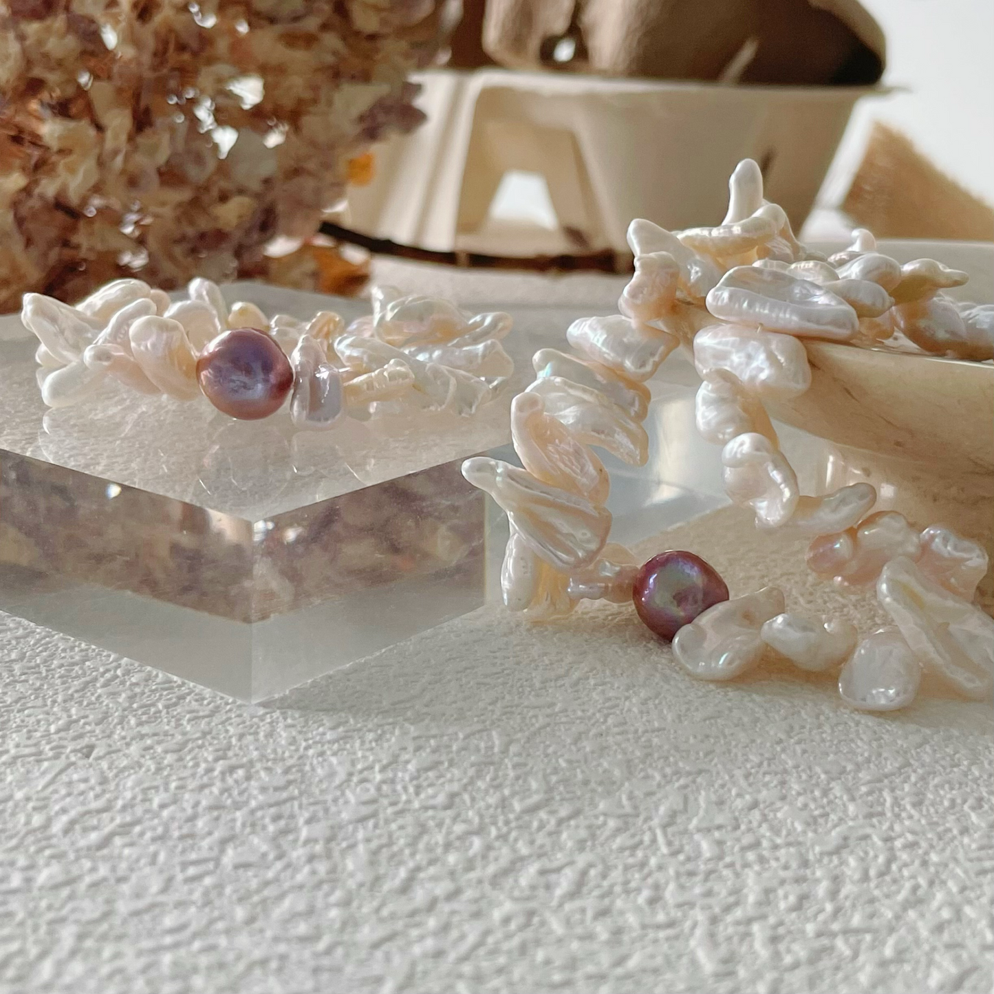 13-15mm Baroque Freshwater Pearl 'Sunflower Cluster' Choker