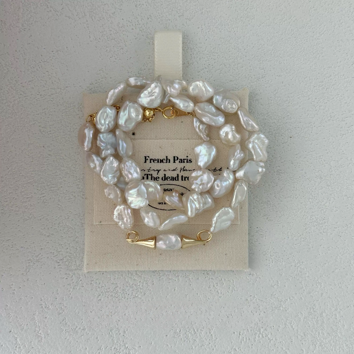 8-10mm Baroque Freshwater Pearl Trumpet Necklace