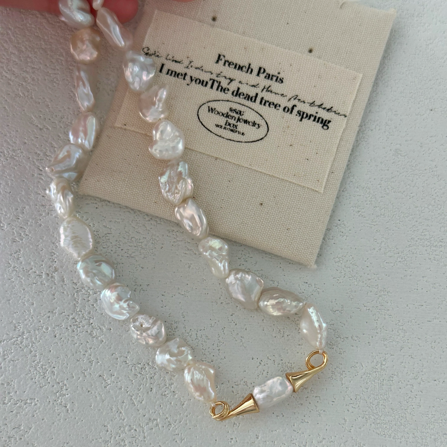 8-10mm Baroque Freshwater Pearl Trumpet Necklace
