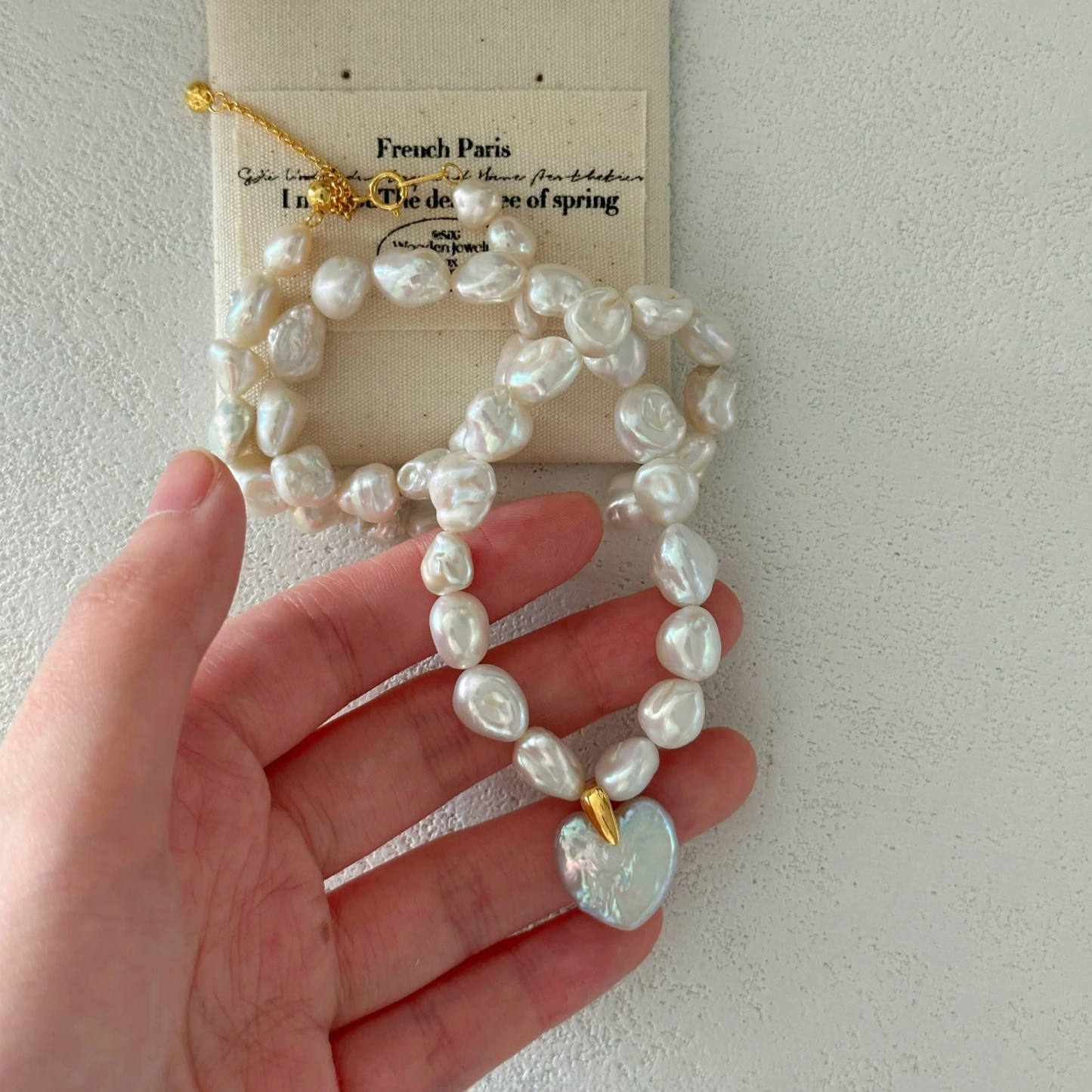 12-15mm Heart-Shaped Baroque Freshwater Pearl Full Strand Necklace