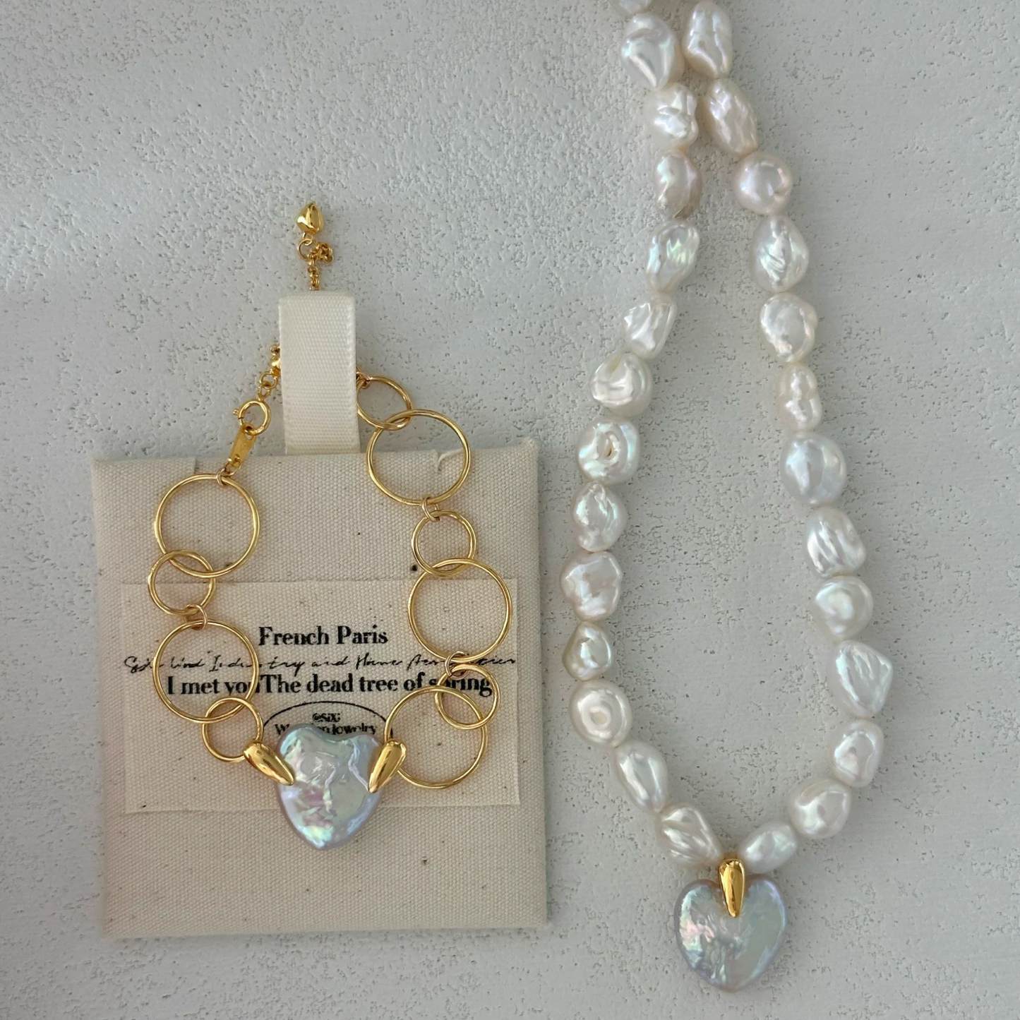 12-15mm Heart-Shaped Baroque Freshwater Pearl Full Strand Necklace