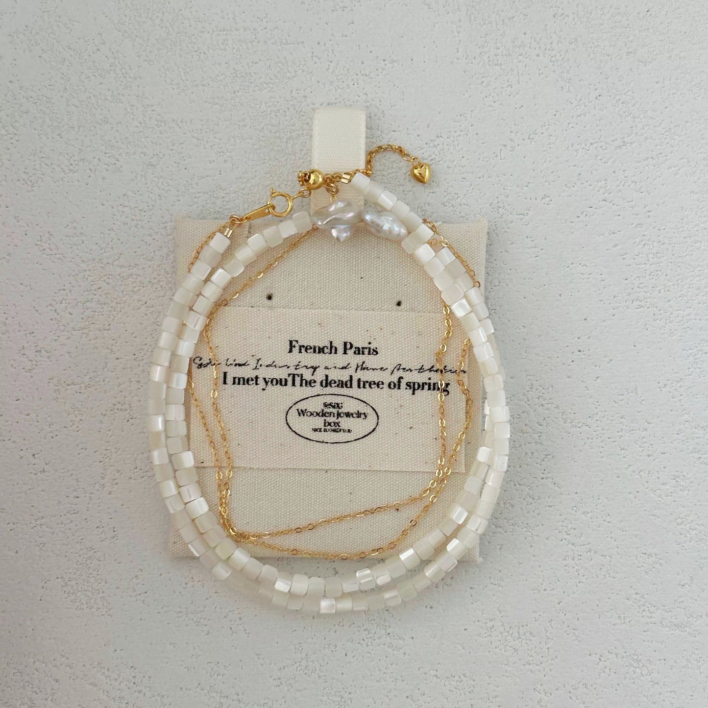 8-11mm Baroque Freshwater Pearl White Shell Double Necklace