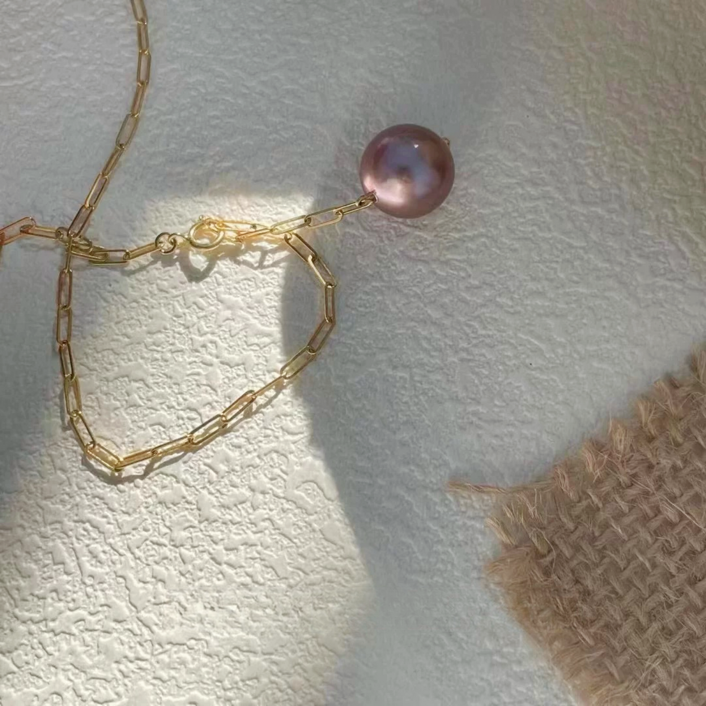 11-12mm Violet Edison Freshwater Pearl Romance Necklace