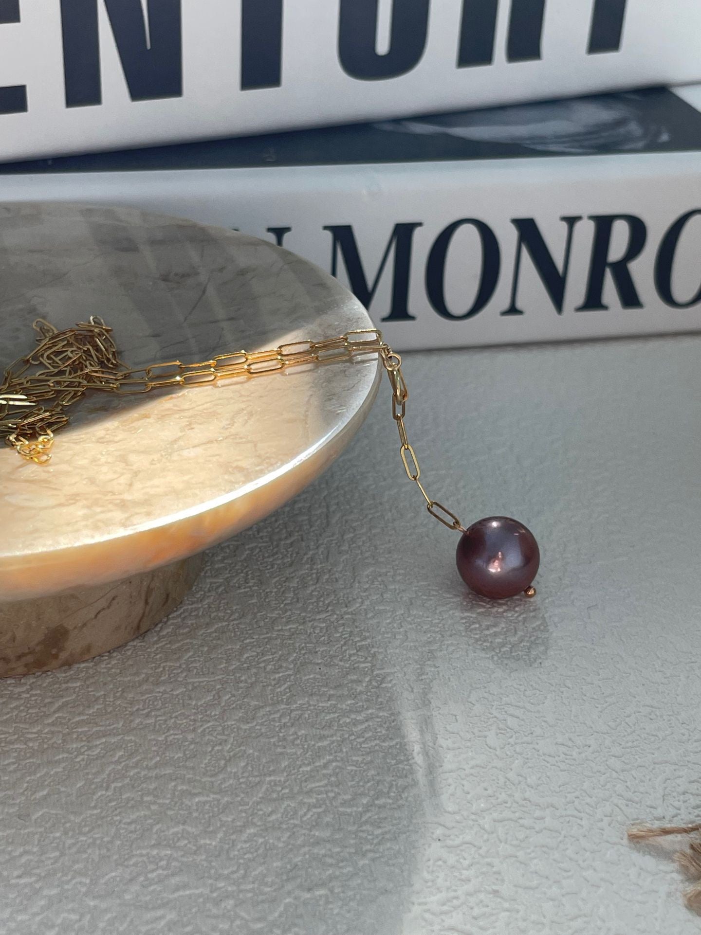11-12mm Violet Edison Freshwater Pearl Romance Necklace