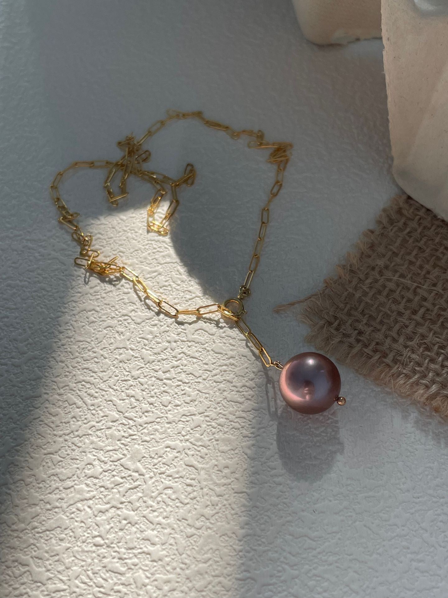 11-12mm Violet Edison Freshwater Pearl Romance Necklace