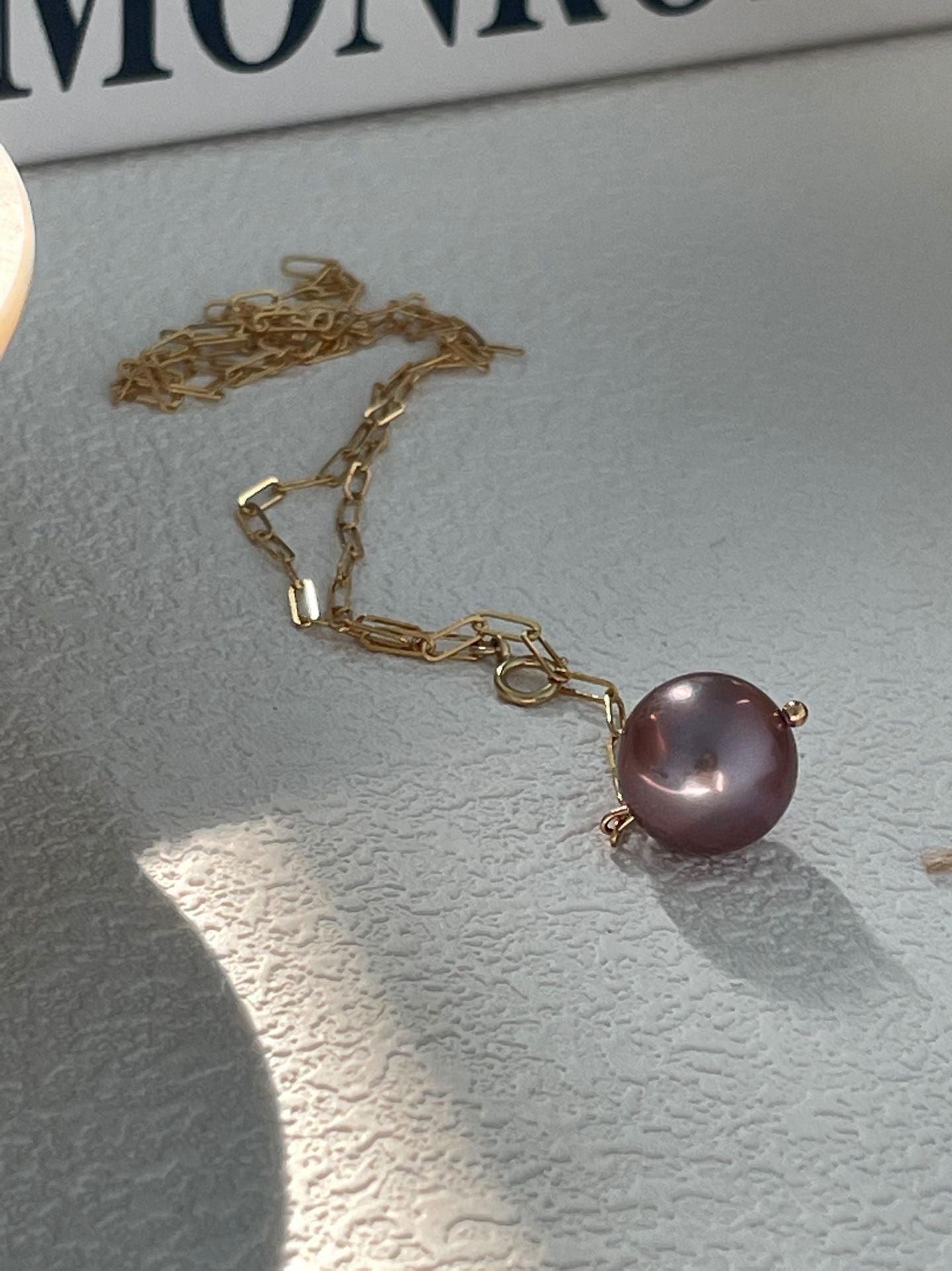 11-12mm Violet Edison Freshwater Pearl Romance Necklace