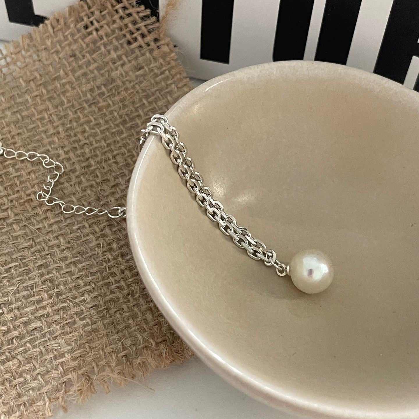 10-11mm White South Sea Pearl Solitaire Designer Bracelet