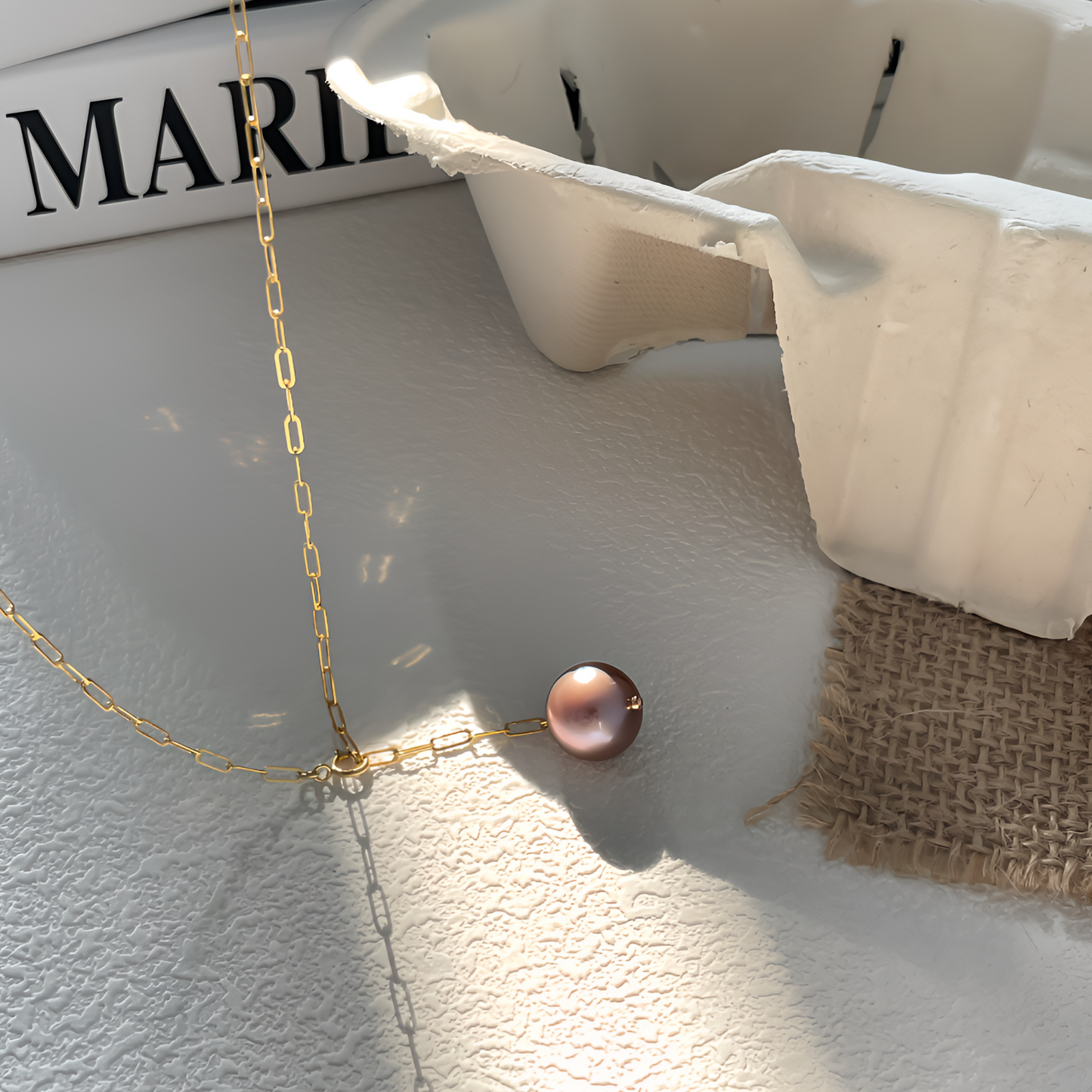 11-12mm Violet Edison Freshwater Pearl Romance Necklace