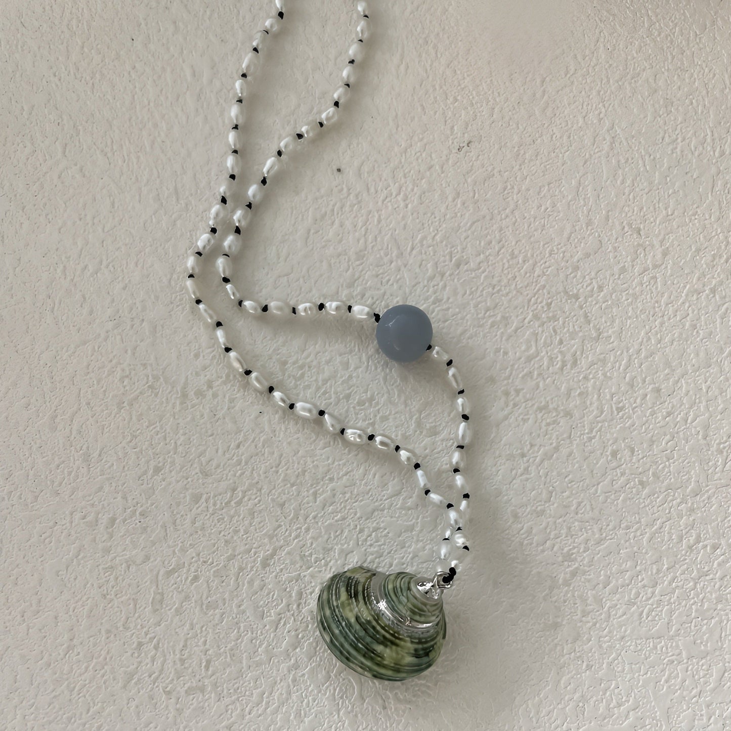 3mm Rice-Shaped Baroque Freshwater Conch Pendant