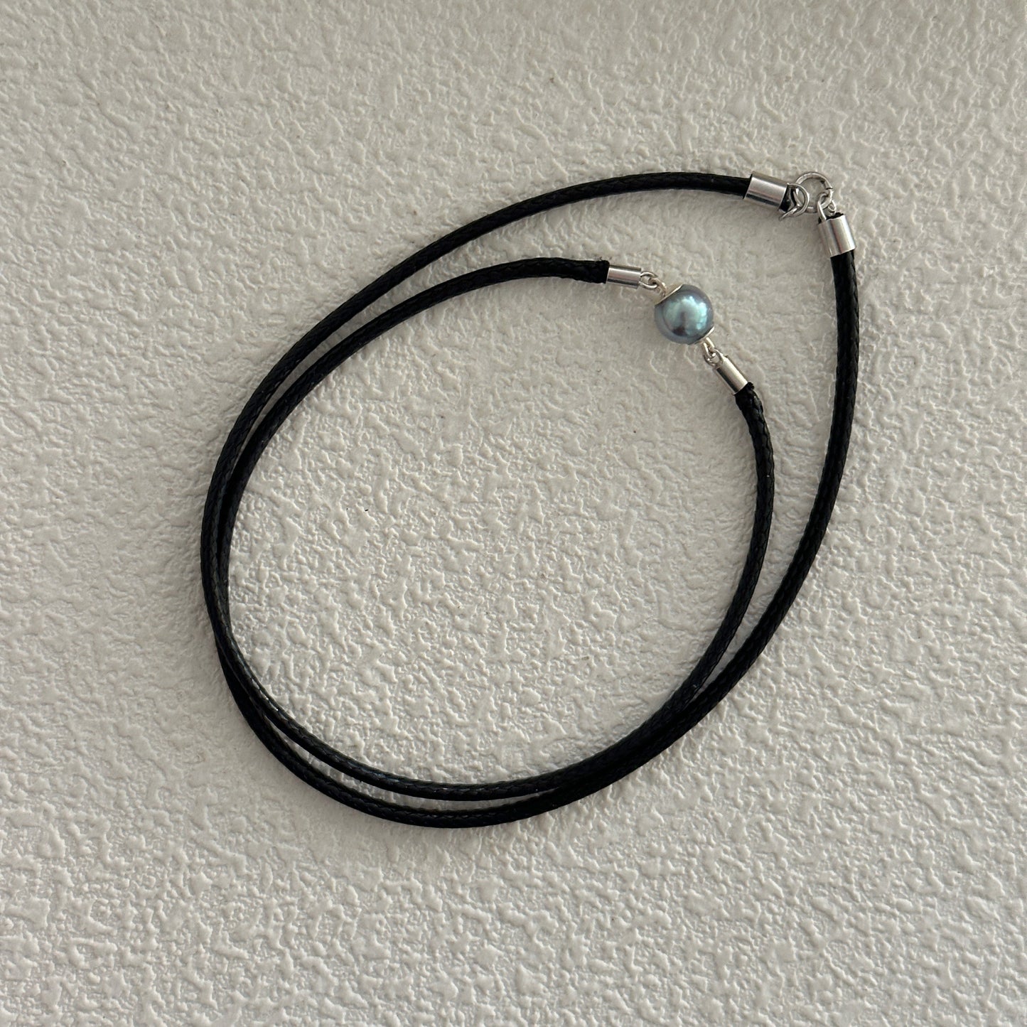 4-5mm Silver-Grey Akoya Saltwater Pearl Braided Necklace