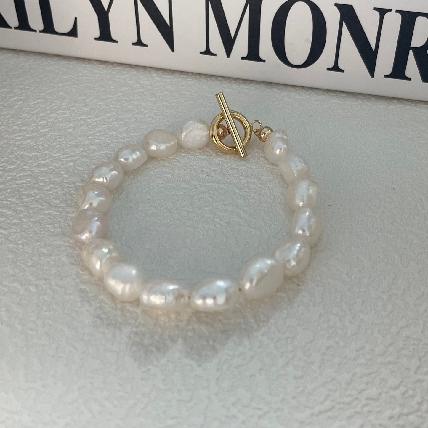 9-12mm Baroque Freshwater Pearl French Retro OT Bracelet