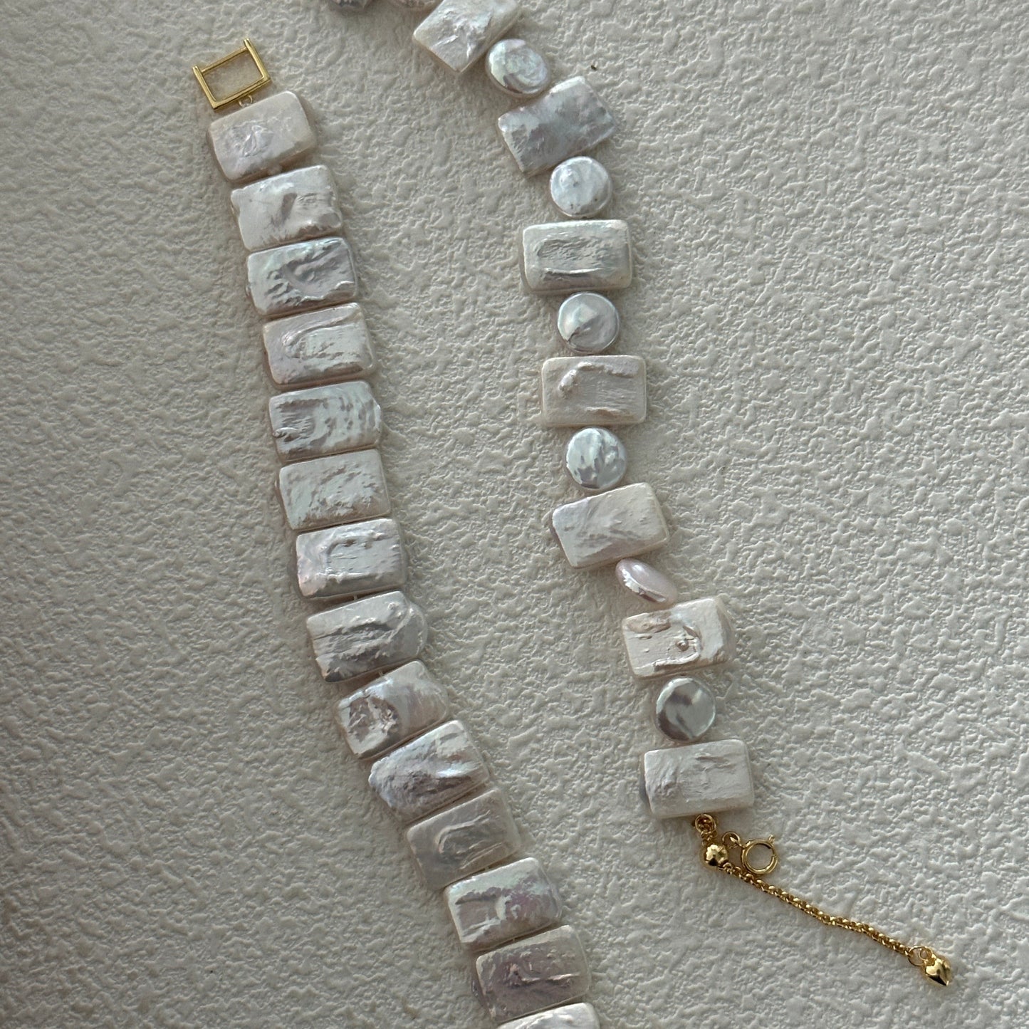 Rectangular Baroque Freshwater Pearl Watch Bracelet