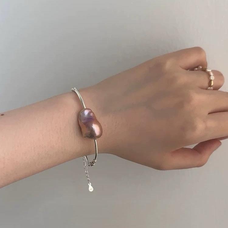 17-20mm Colorful Baroque Freshwater Pearl 'Starry Sky' Bracelet
