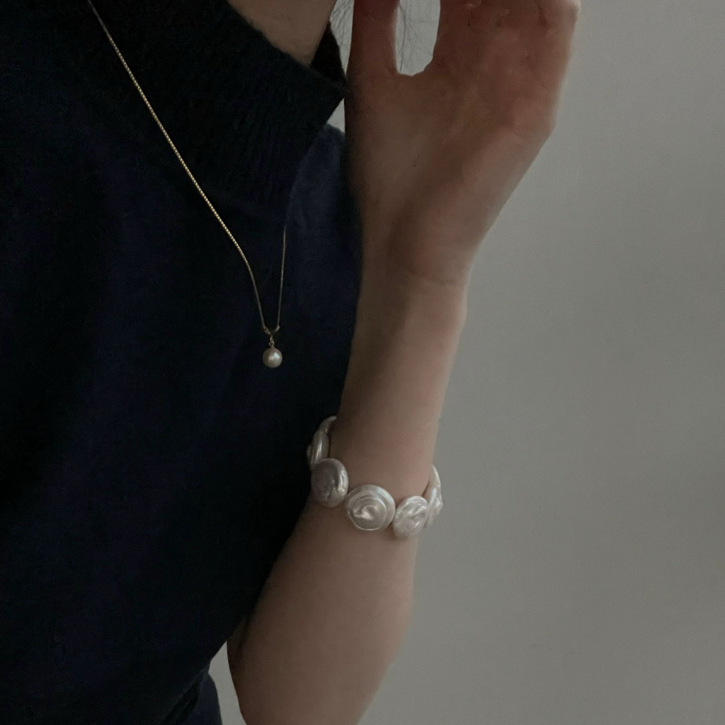 9-10mm Teardrop-Shaped Freshwater Pearl Guardian Necklace