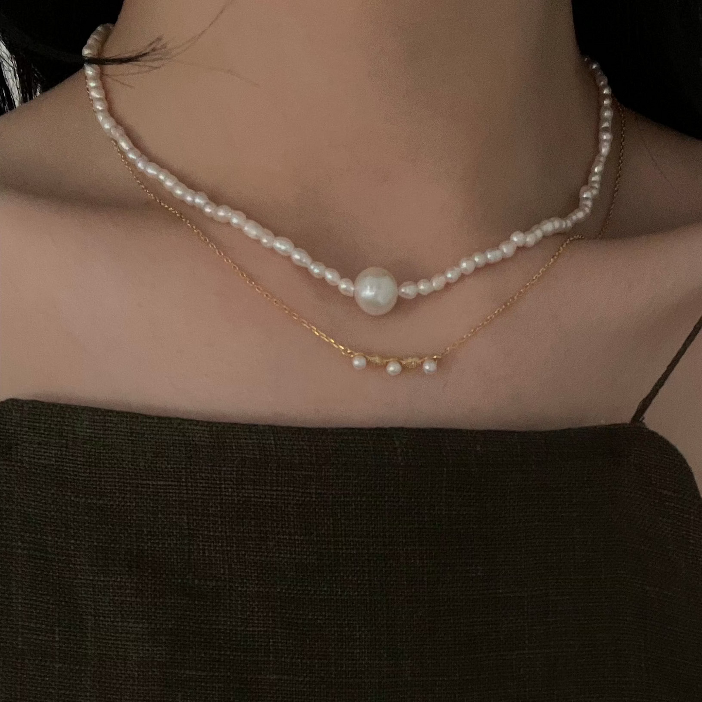 4mm Natural Freshwater Pearl 'Eye of Judgment' Necklace