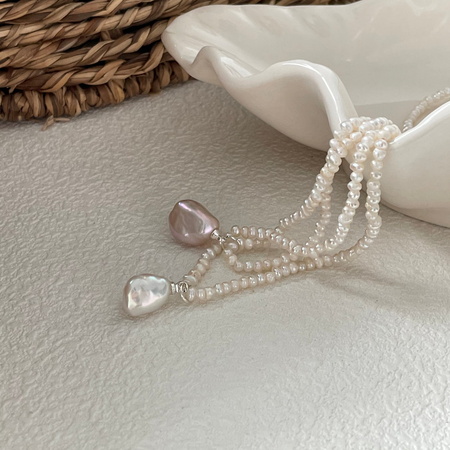 8-10mm Baroque Freshwater Pearl Luster Necklace