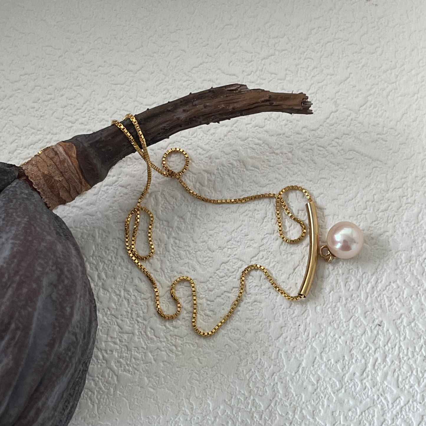 9-10mm Teardrop-Shaped Freshwater Pearl Guardian Necklace