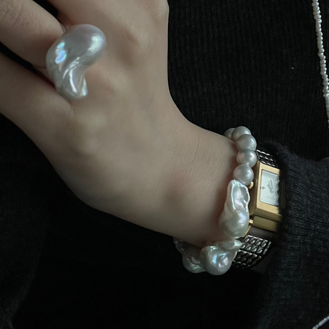 18-22mm Baroque Freshwater Pearl Mixed Size Bracelet