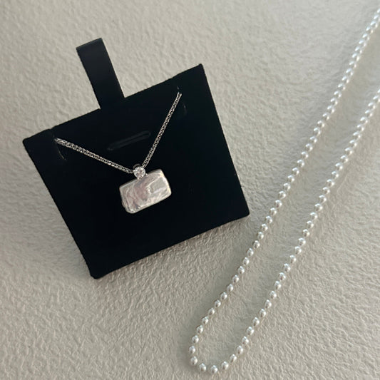 Rectangle-Shaped Baroque Freshwater Pearl Grace Necklace