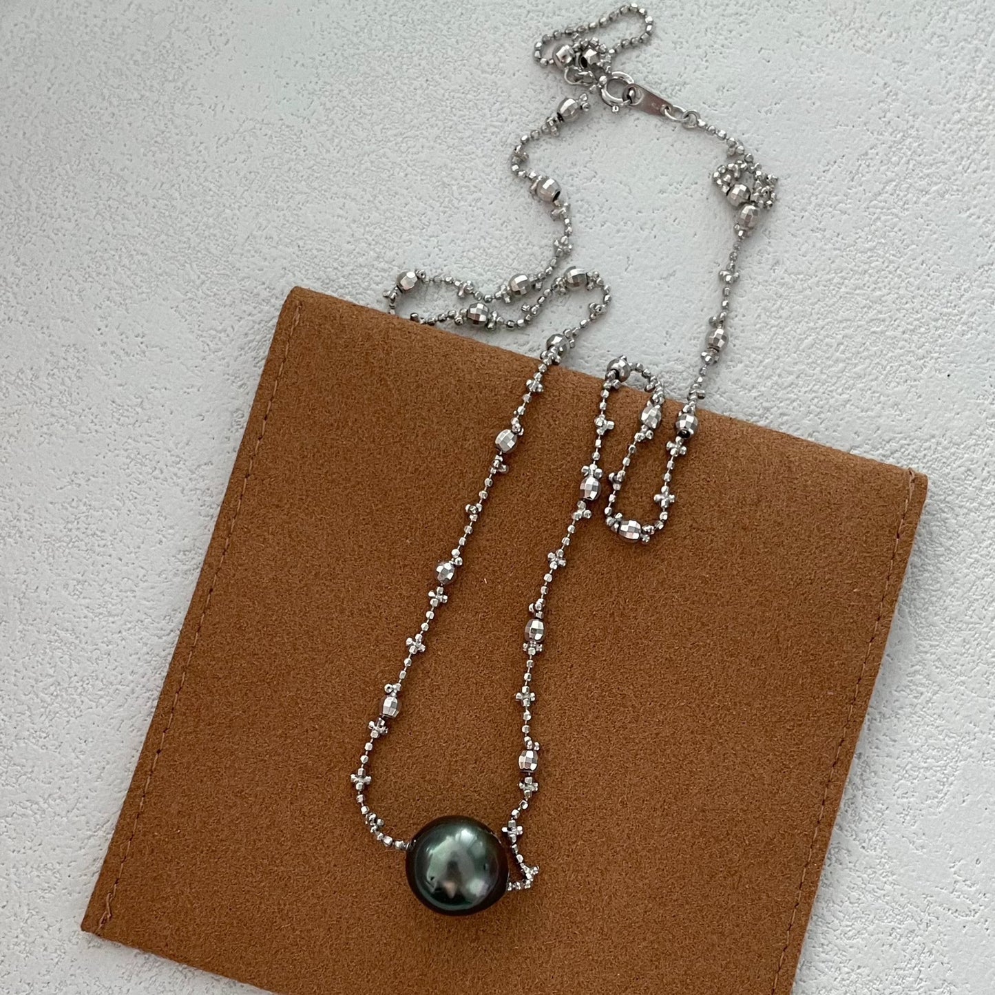 9-10mm Tahitian South Sea Pearl 'Stardust in the Deep Sea' Necklace