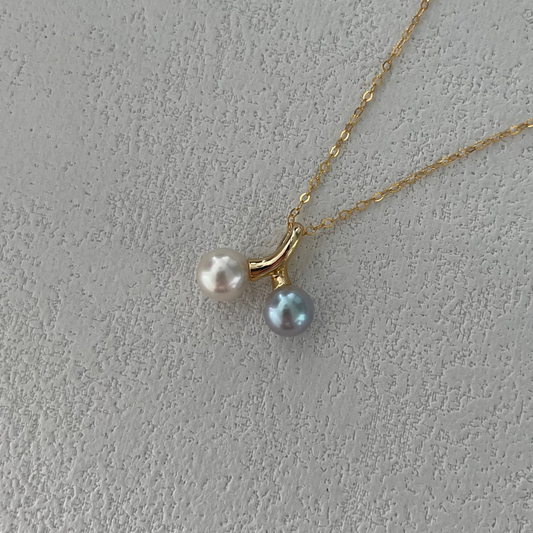 AKOYA Saltwater Pearl & Freshwater Pearl Two-Tone Mixed Necklace