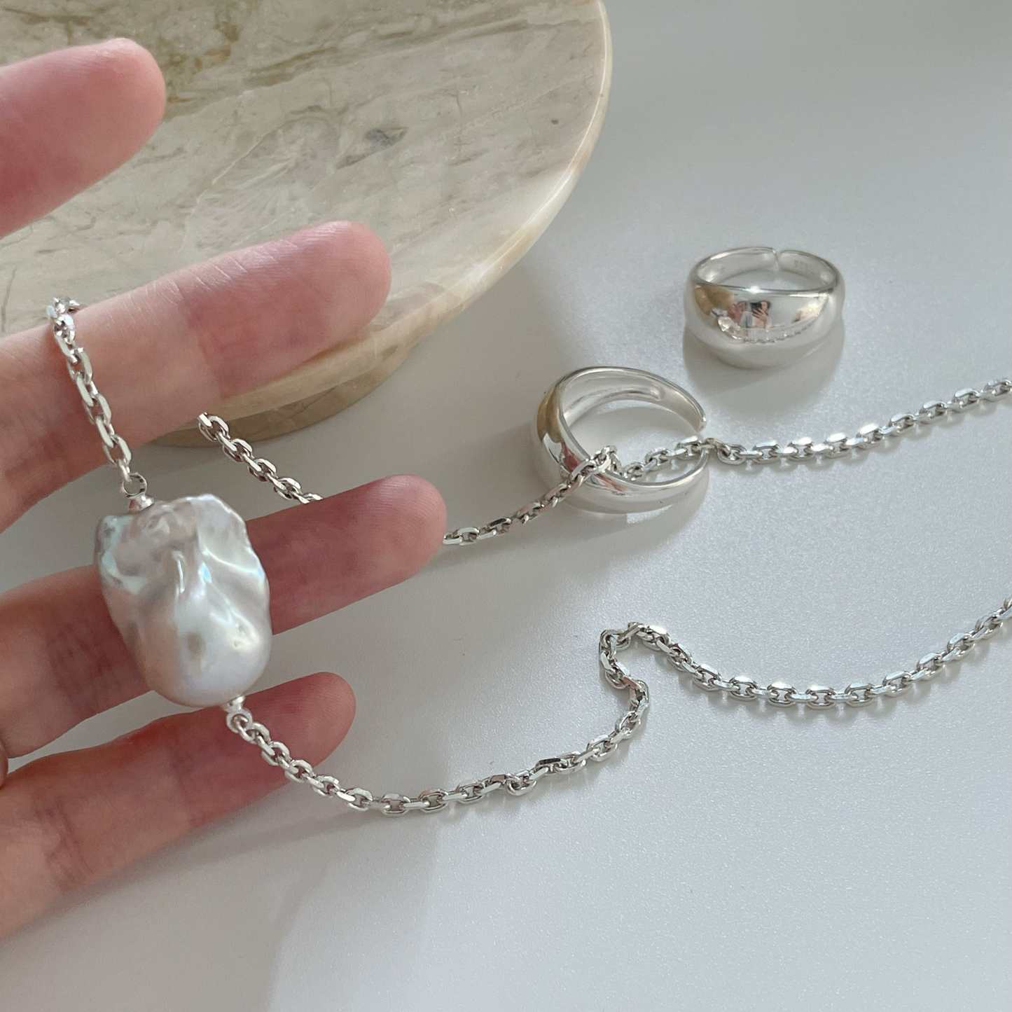 18-20mm Baroque Freshwater Pearl Minimalist Necklace