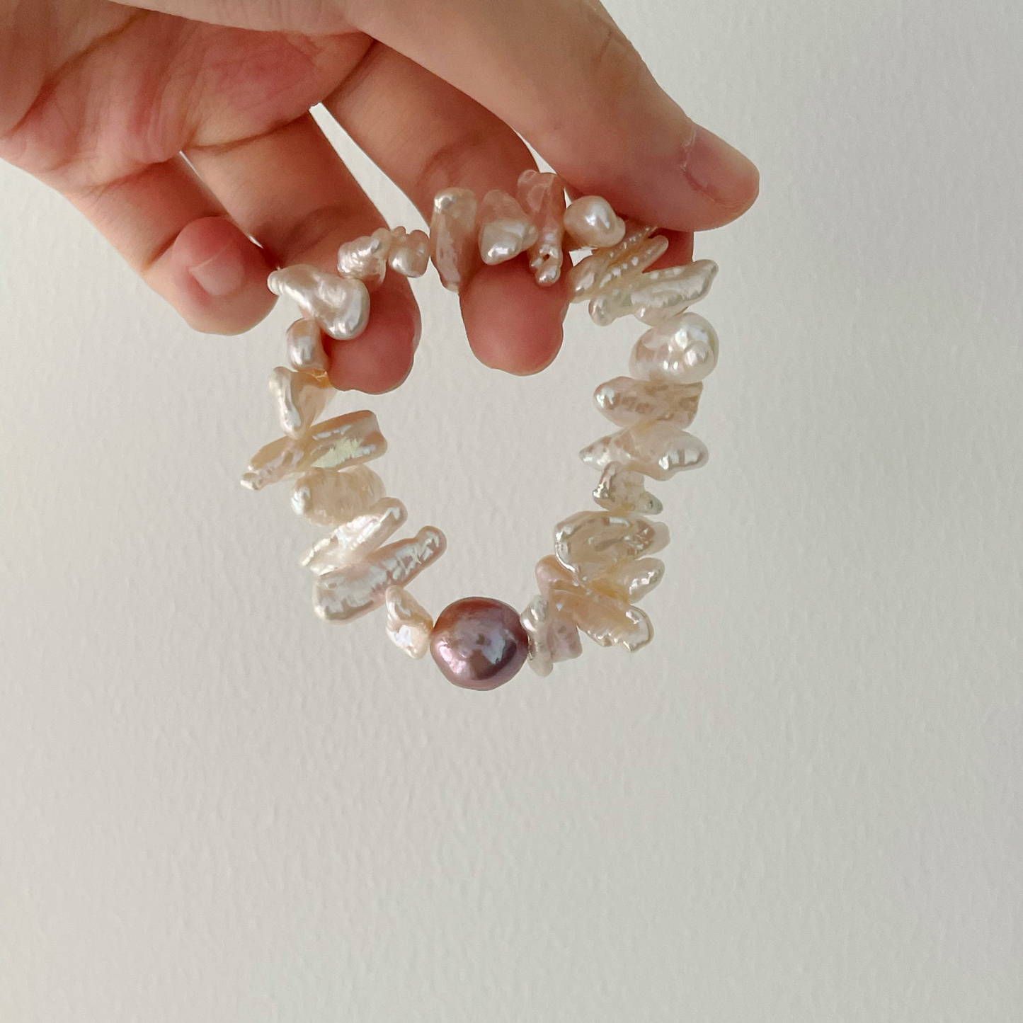 13-15mm Baroque Freshwater Pearl 'Sunflower Cluster' Bracelet