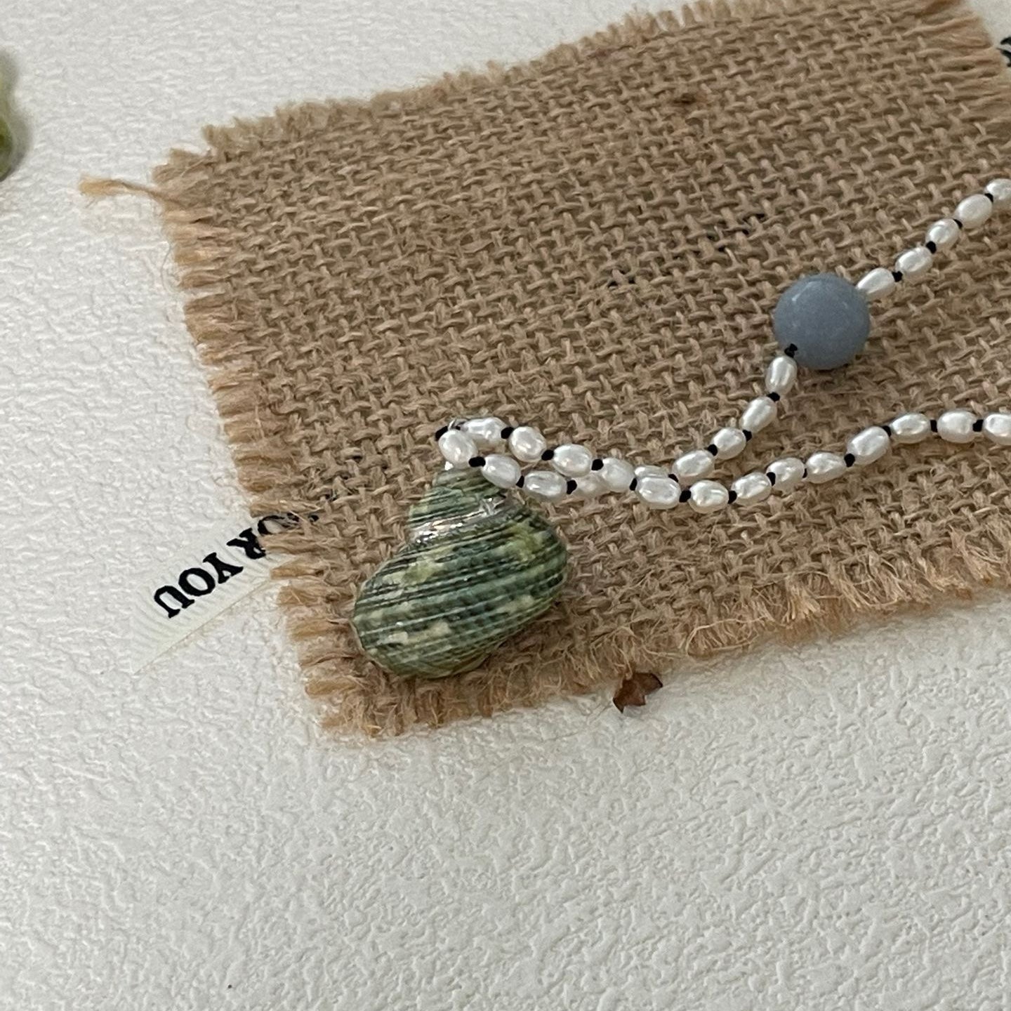 3mm Rice-Shaped Baroque Freshwater Conch Pendant