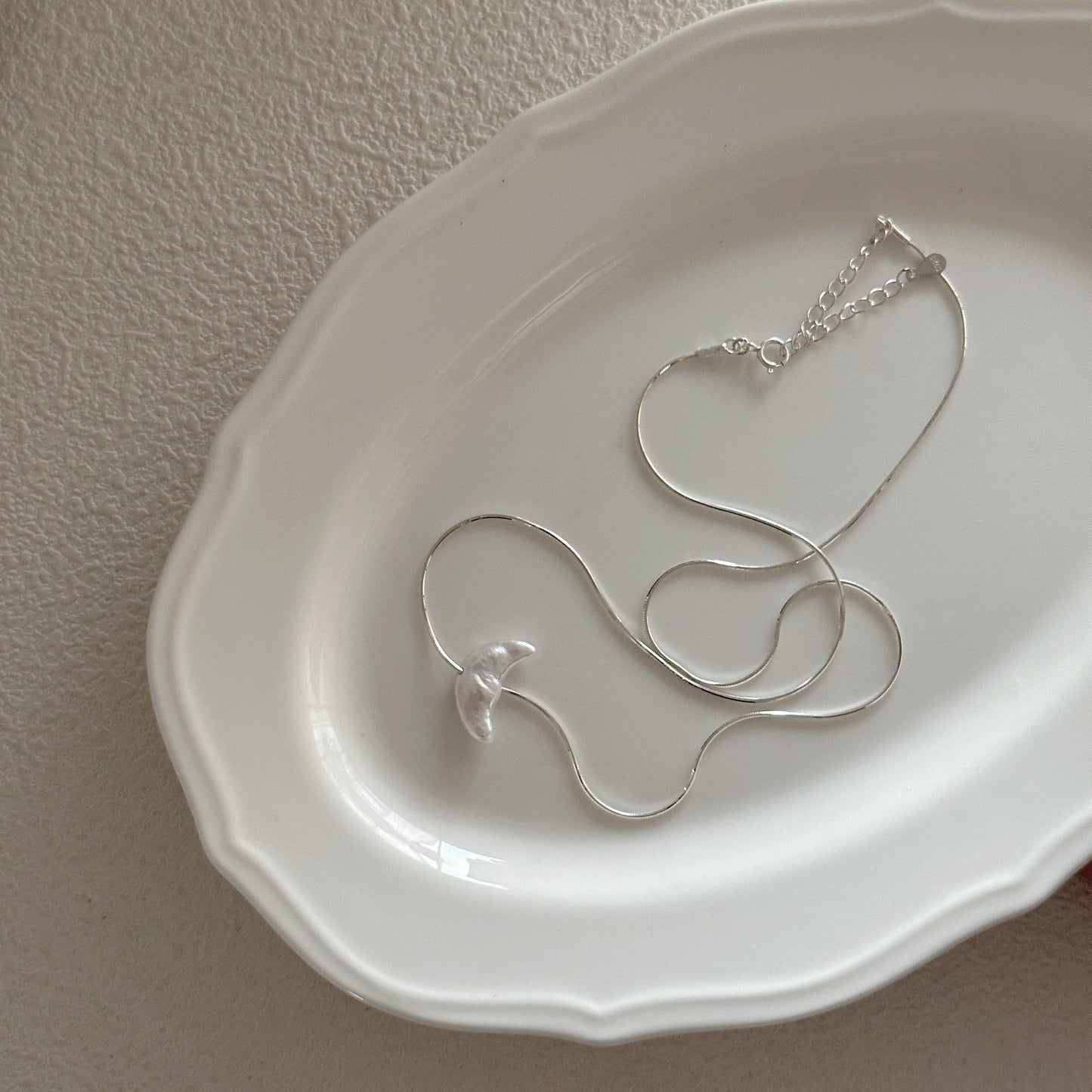 Moon-Shaped Baroque Freshwater Pearl Necklace