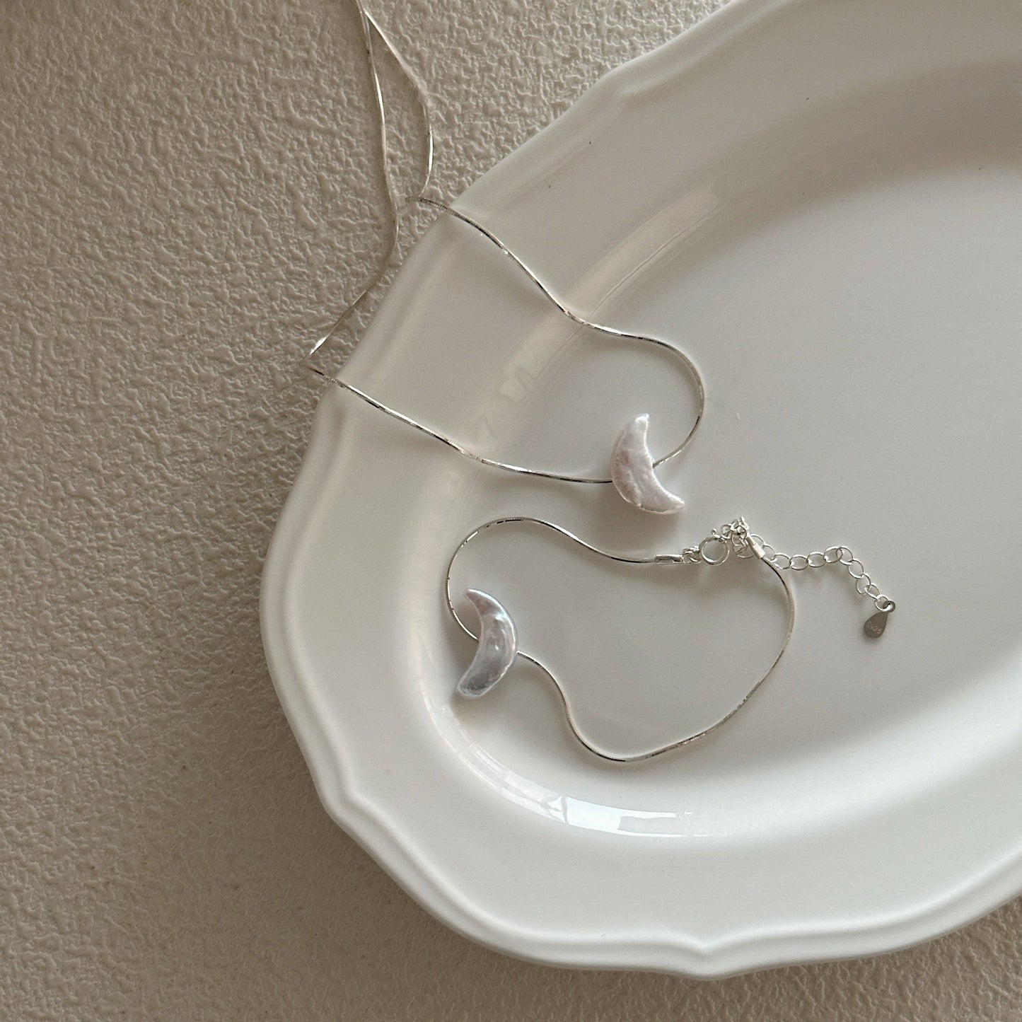 Moon-Shaped Baroque Freshwater Pearl Necklace